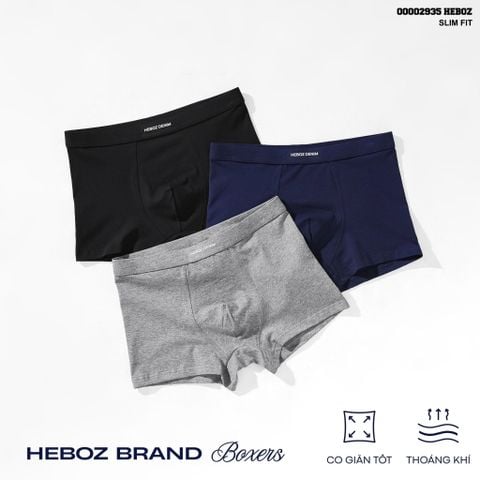 Quần boxer nam Heboz cotton logo 3M - 00002935