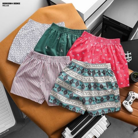 Quần ngủ nam Heboz cotton pattern 5M - 00002964