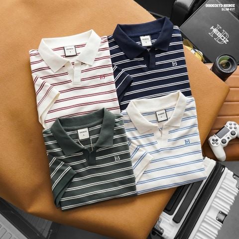 Áo polo HEBOZ striped Vneck 4M - 00003173