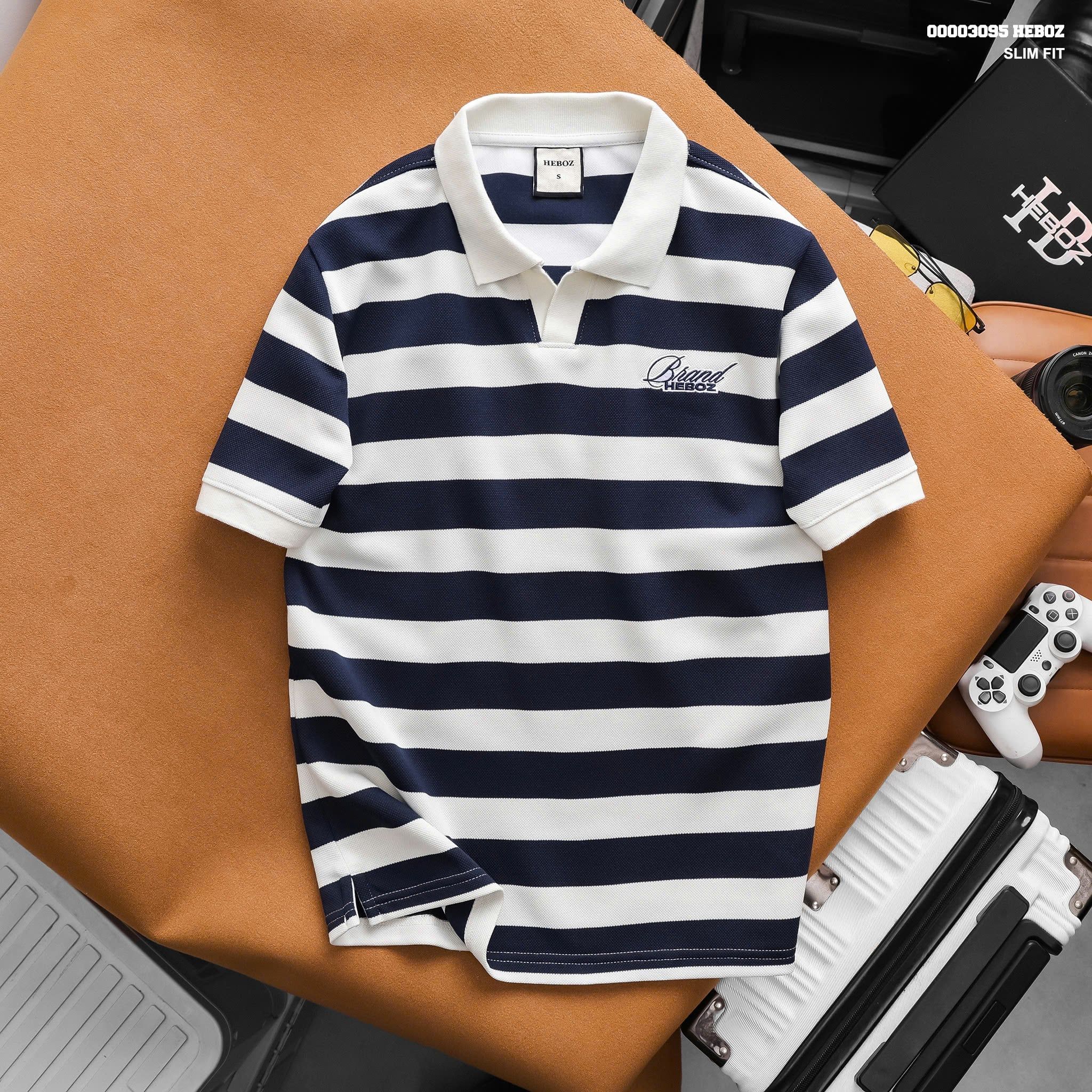 Áo polo nam HEBOZ Signature Stripe 3M - 00003095