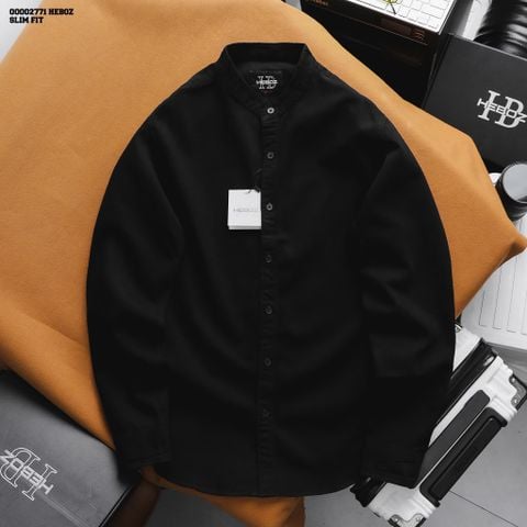 Áo sơ mi nam Heboz denim cổ trụ 3M - 00002771