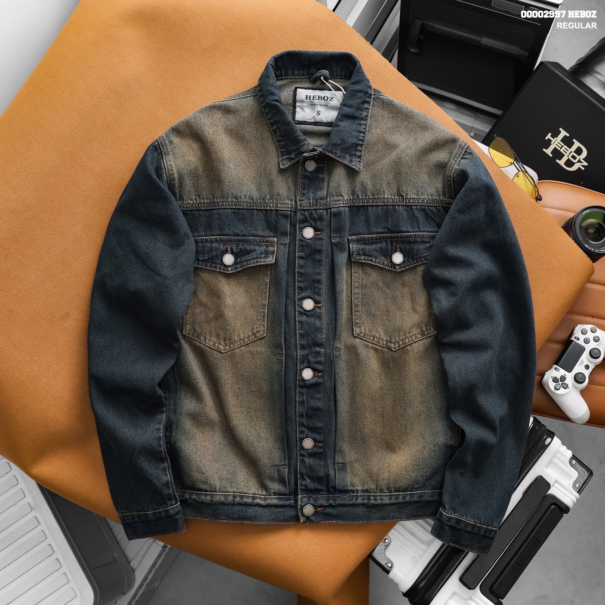 Áo khoác Jean nam Heboz Urban regular 2M - 00002997
