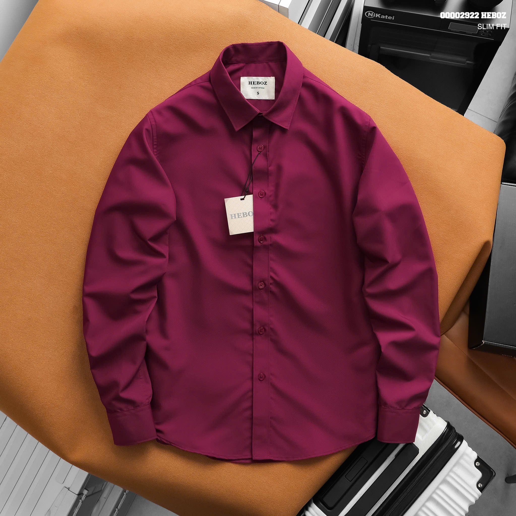 Áo sơ mi nam Heboz trơn - slim 3M - 00002922
