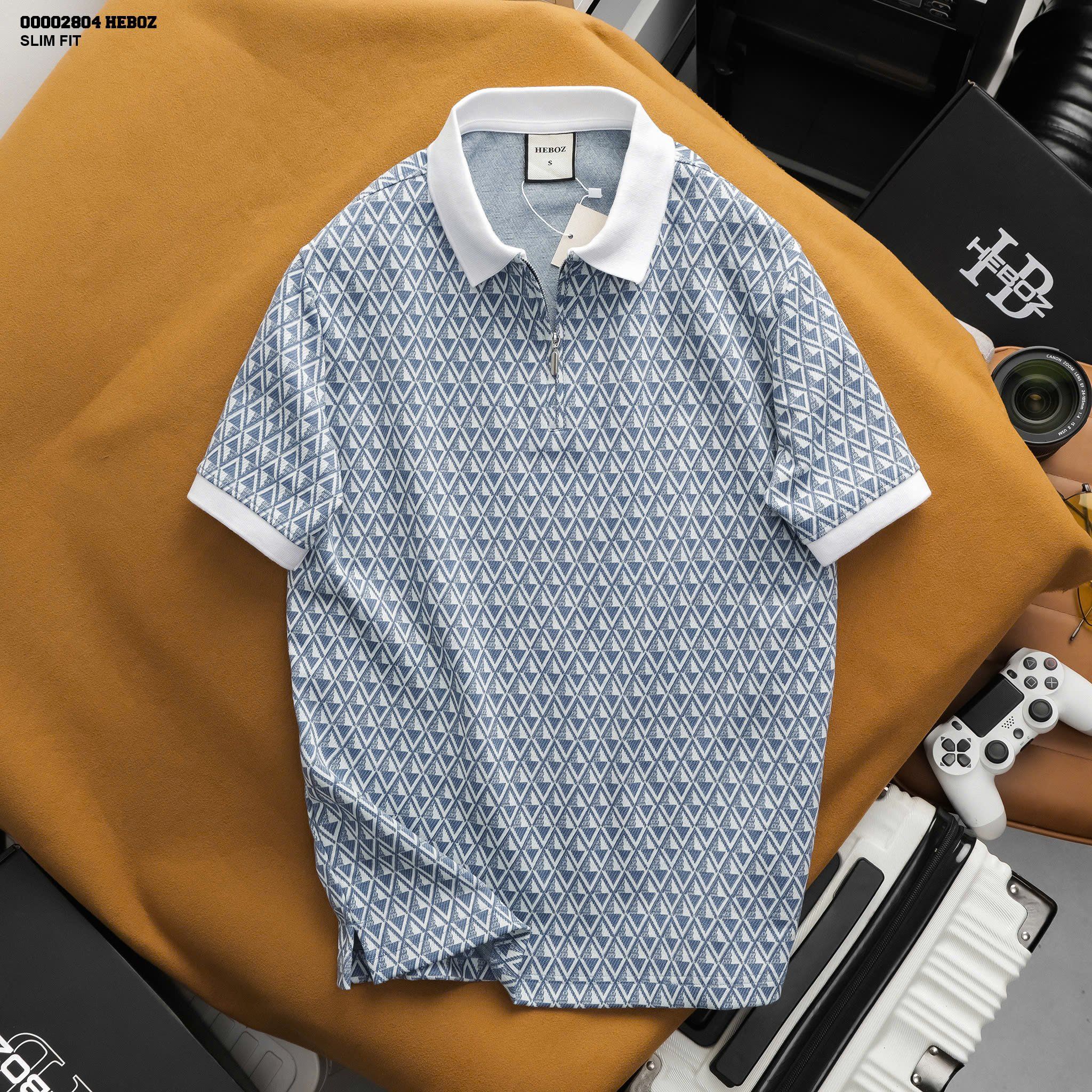 Áo polo nam Heboz pattern strip 2M - 00002804