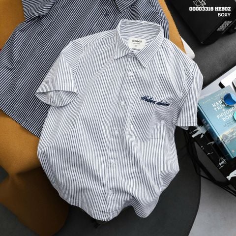 Áo sơ mi Heboz boxy striped 2M - 00003318