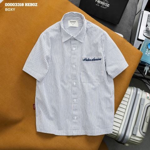 Áo sơ mi Heboz boxy striped 2M - 00003318