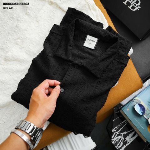 Áo sơ mi ngắn tay Heboz embroidery 2M-00003358