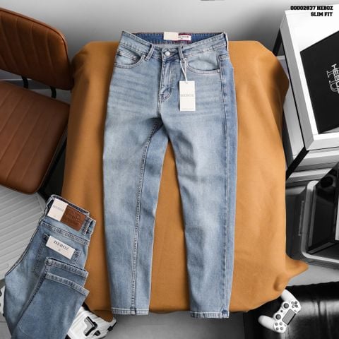Quần jean nam Heboz dáng slim trơn D053 - 00002837