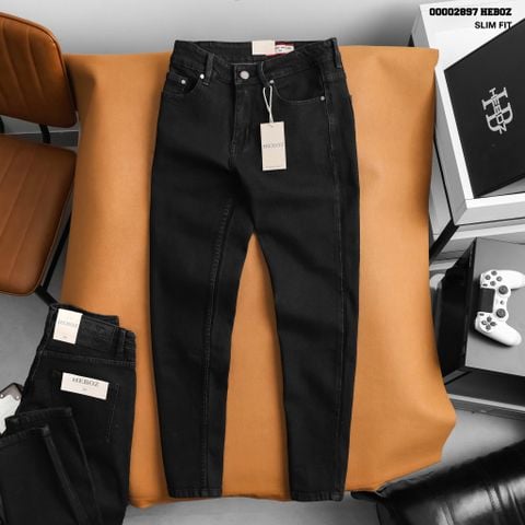 Quần jean nam Heboz dáng slim trơn D062 - 00002897