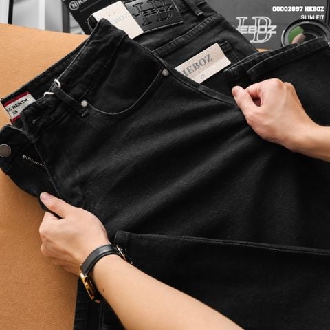 Quần jean nam Heboz dáng slim trơn D062 - 00002897