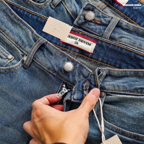 Quần jean nam Heboz dáng slim trơn D077 - 00002920