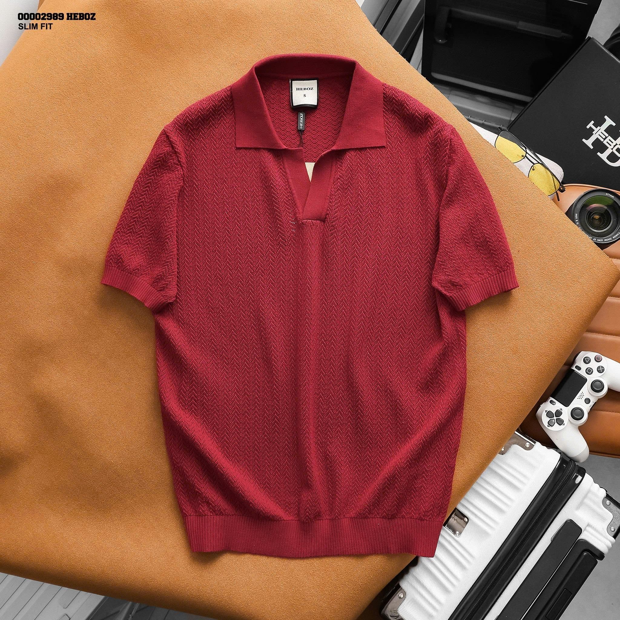 Áo Polo Dệt nam HEBOZ Herringbone Knit 3M - 00002989