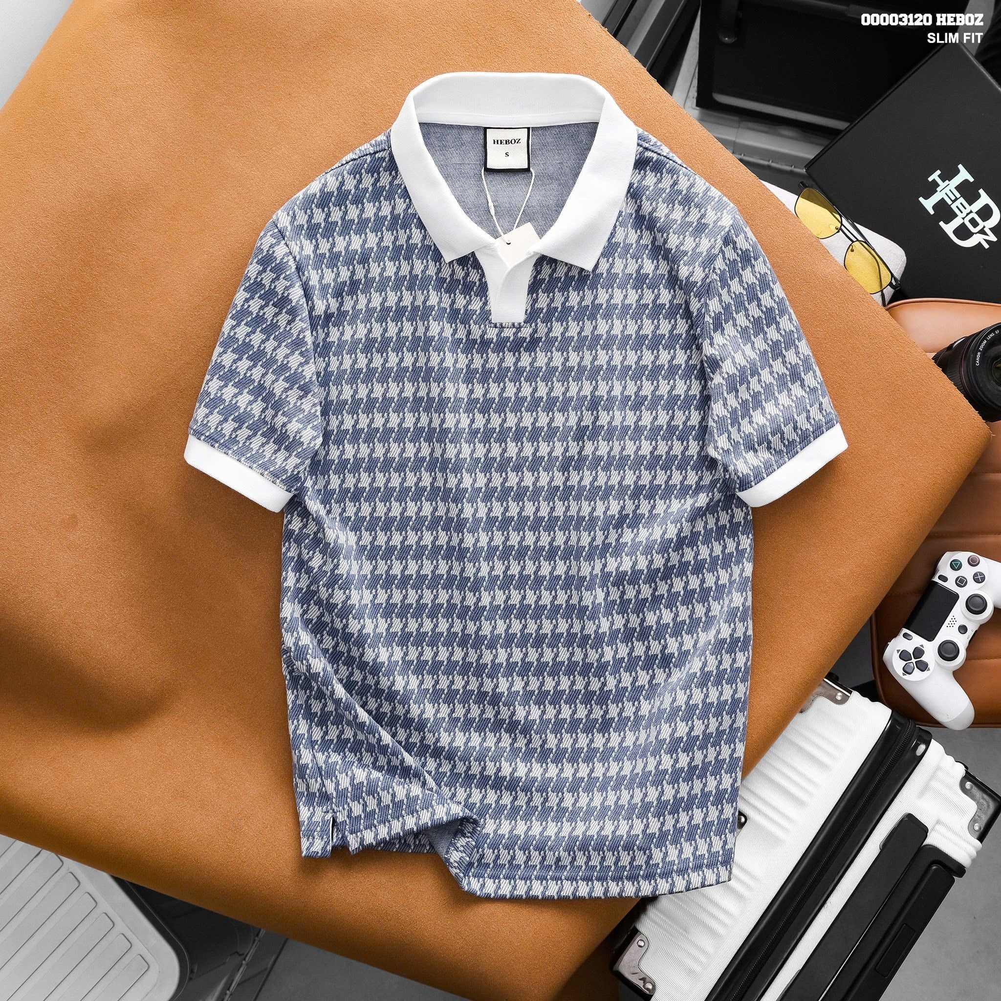 Áo polo nam HEBOZ Houndstooth Knit 3M - 00003120