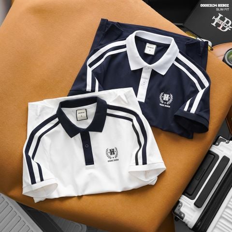 Áo polo Heboz striped shoulder 2M - 00003134