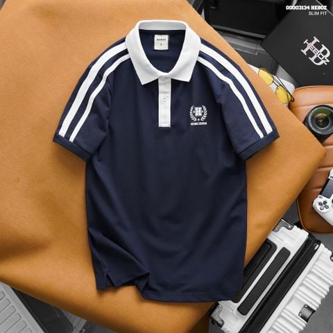 Áo polo Heboz striped shoulder 2M - 00003134