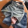 Quần short jean HEBOZ rawcut straight S29 - 00003249