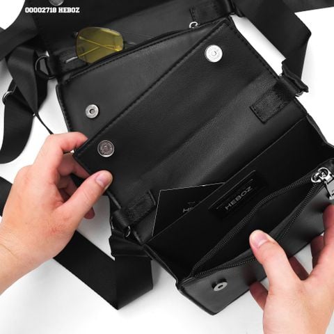 Túi đeo chéo nam Heboz Black - 00002718