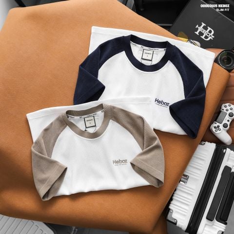 Áo thun nam HEBOZ raglan rib 2M - 00003105