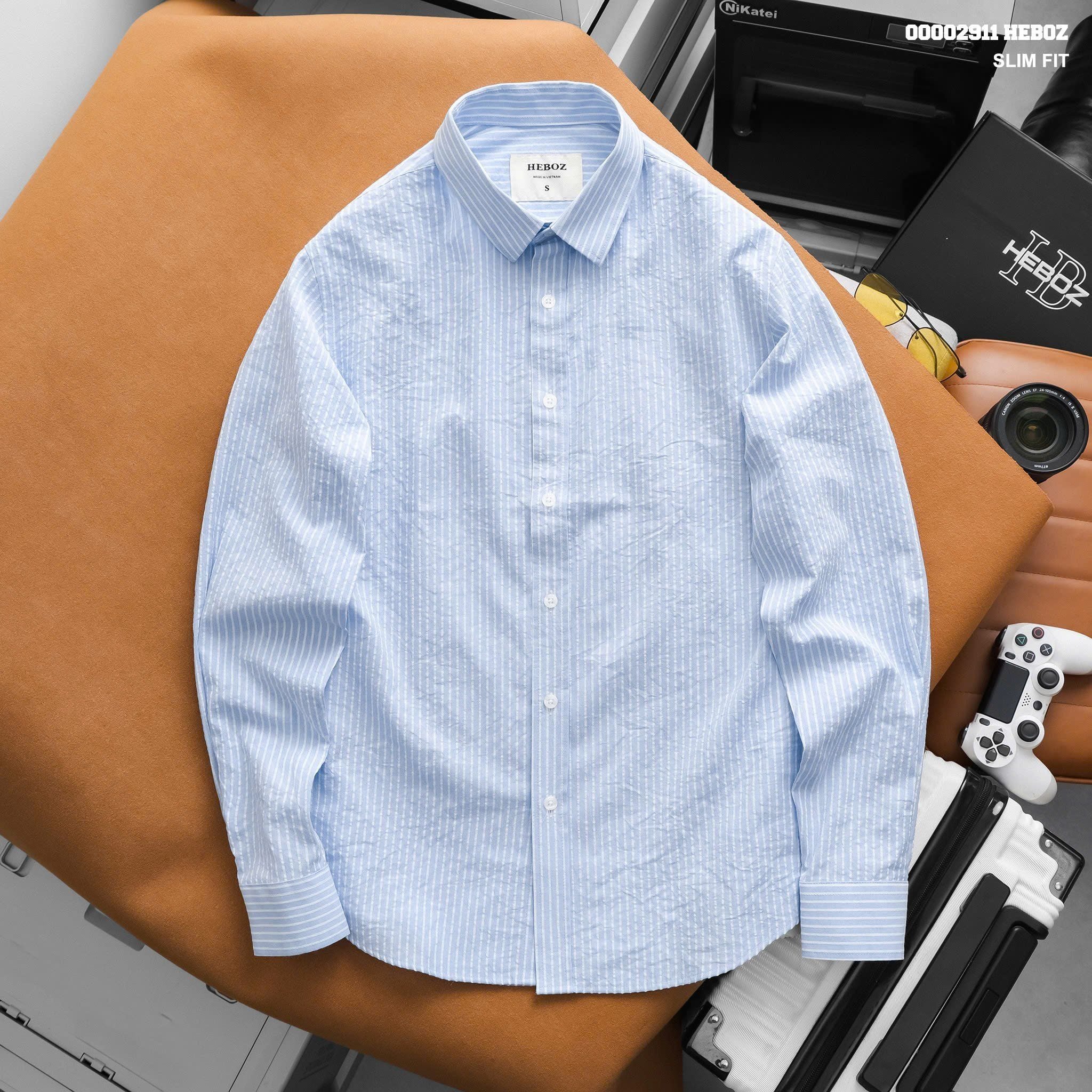 Áo sơ mi nam Heboz linen one striped 3M - 00002911