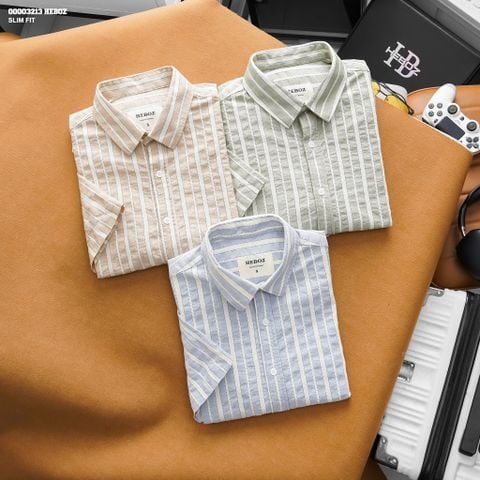 Áo sơ mi HEBOZ ngắn tay striped 3M - 00003213