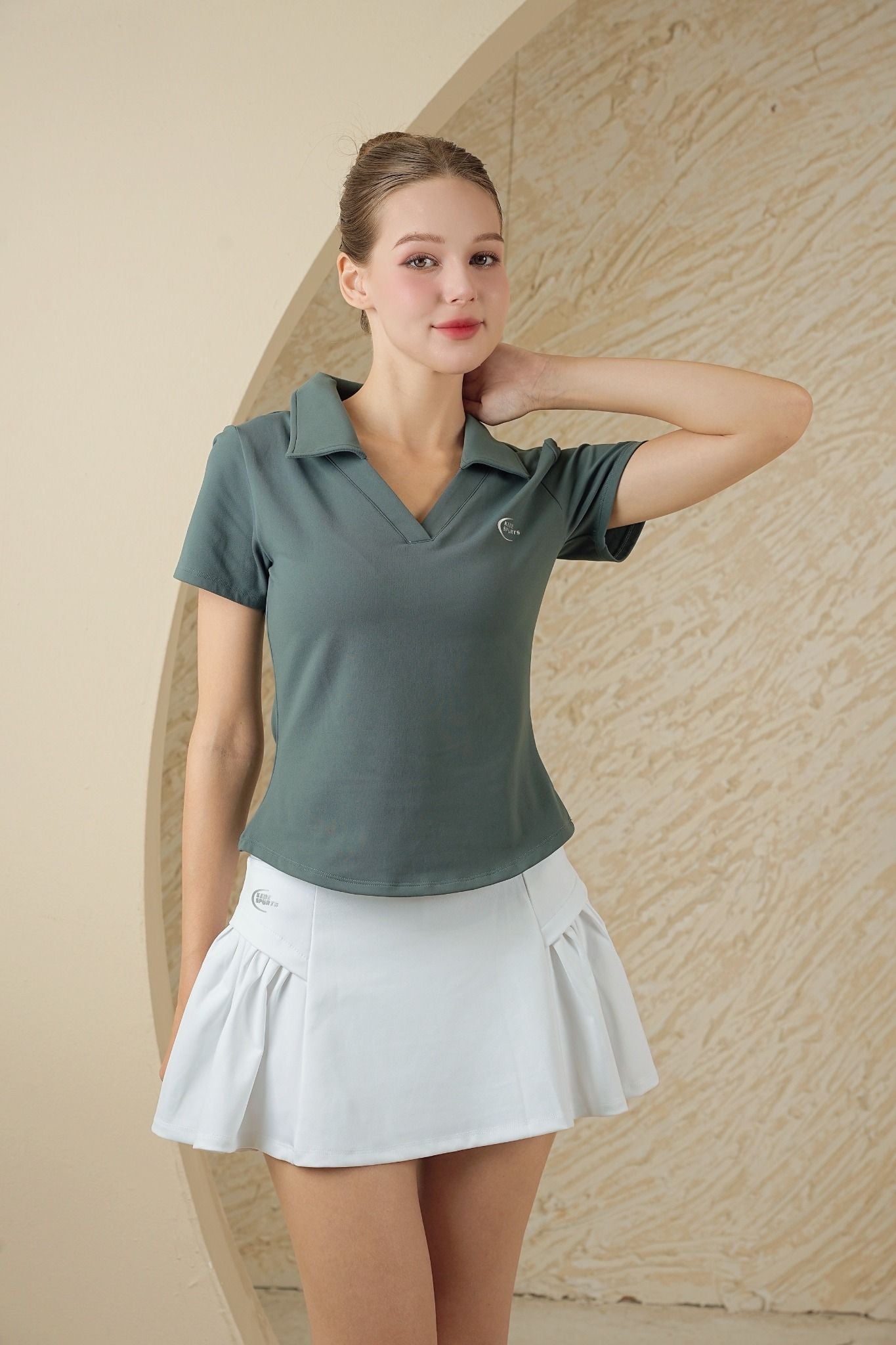  Áo polo nữ pickleball chất mềm mại siêu co giãn 