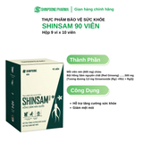  TPBVSK SHINSAM - Viên Uống Hồng Sâm Hàn Quốc 6 Năm Tuổi Hỗ Trợ Tăng Cường Sức Khỏe - 90 Viên 