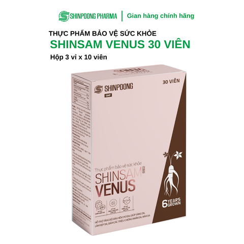 TPBVSK SHINSAM VENUS - Hỗ Trợ Tăng Độ Đàn Hồi Cho Da, Giúp Sáng Da, Làm Đẹp Da. Hỗ Trợ Giảm Các Triệu Chứng: Nhăn Da, Nám Da 