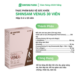  TPBVSK SHINSAM VENUS - Hỗ Trợ Tăng Độ Đàn Hồi Cho Da, Giúp Sáng Da, Làm Đẹp Da. Hỗ Trợ Giảm Các Triệu Chứng: Nhăn Da, Nám Da 