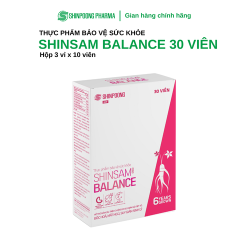  TPBVSK SHINSAM BALANCE - Hỗ Trợ Giảm Các Triệu Chứng Do Suy Giảm Nội Tiết Tố: Bốc Hỏa, Mất Ngủ, Suy Giảm Sinh Lý 