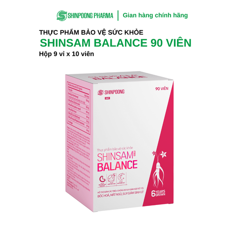  Combo Shinsam Balance 90 Viên và Shinsam 30 Viên - Hỗ Trợ Tăng Cường Sức Khỏe, Giảm Mệt Mỏi Và Hỗ Trợ Hỗ Trợ Giảm Các Triệu Chứng Do Suy Giảm Nội Tiết Tố 