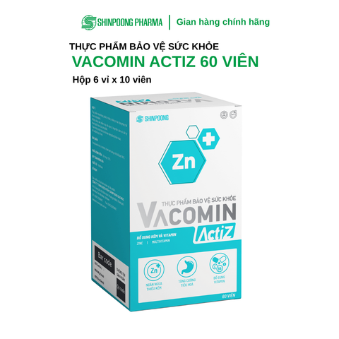  Combo Shinsam Venus 90 Viên và Vacomin Actiz 60 Viên - Bổ Sung Kẽm, Vitamin Và Hỗ Trợ Tăng Độ Đàn Hồi Cho Da, Giúp Sáng Da, Làm Đẹp Da 