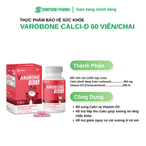  TPBVSK VAROBONE CALCI D - Viên Nhai Hương Dâu Bổ Sung Calci Và Vitamin D3 Cho Trẻ Em 