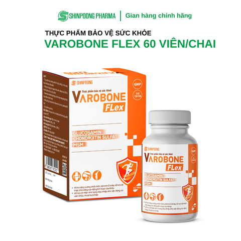  TPBVSK VAROBONE FLEX - Viên Uống Hỗ Trợ Cải Thiện Tình Trạng Đau Khớp, Khó Vận Động Do Đau Khớp, Thoái Hóa Khớp - 60 Viên 