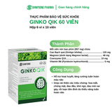  TPBVSK GINKOQIK - Viên Uống Tăng Cường Tuần Hoàn Máu Não, Hỗ Trợ Hoạt Huyết 