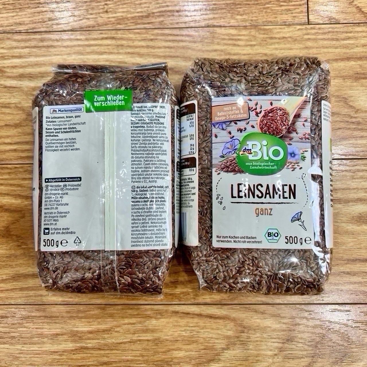  Hạt Lanh Nguyên Hạt dmBio Đức 500g – Thực Phẩm Hữu Cơ Bổ Sung Dinh Dưỡng 