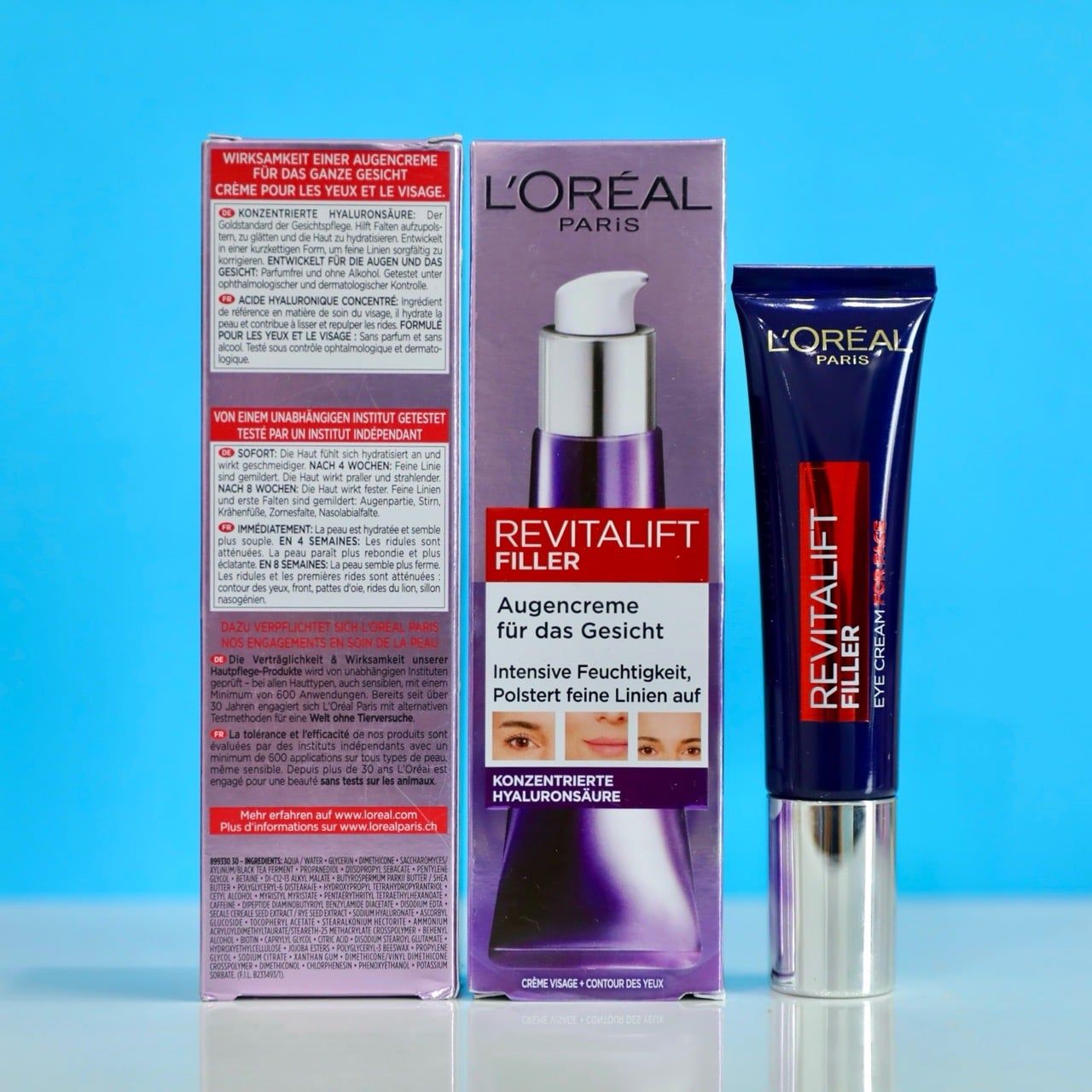  Kem dưỡng mắt L’Oréal Paris Revitalift Filler Hyaluronic Acid 15ml – Hàng chính hãng Đức, 30ml 