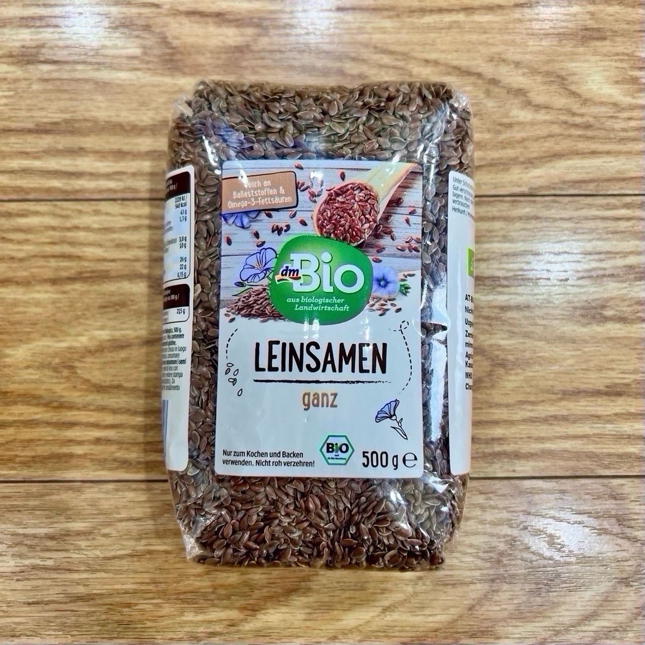  Hạt Lanh Nguyên Hạt dmBio Đức 500g – Thực Phẩm Hữu Cơ Bổ Sung Dinh Dưỡng 