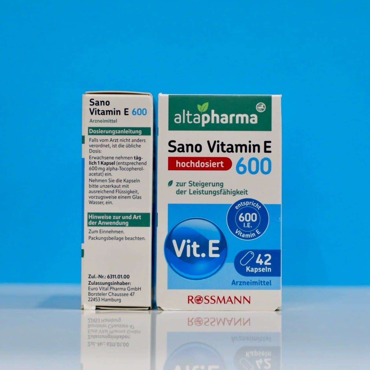  Viên uống Altapharma Sano Vitamin E 600 I.E hộp 42 viên bổ sung Vitamin E từ Đức 