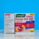  Hỗn Hợp Bổ Sung Taxofit Energie B12 500 + D3 + C Dạng Bột 20 Gói – Tiện Dùng, Hương Dễ Uống, Hàng Đức 