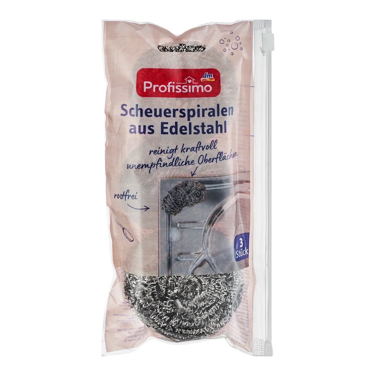  Miếng cọ rửa inox Profissimo Scheuerspiralen aus Edelstahl – Làm sạch hiệu quả, bền bỉ theo thời gian 