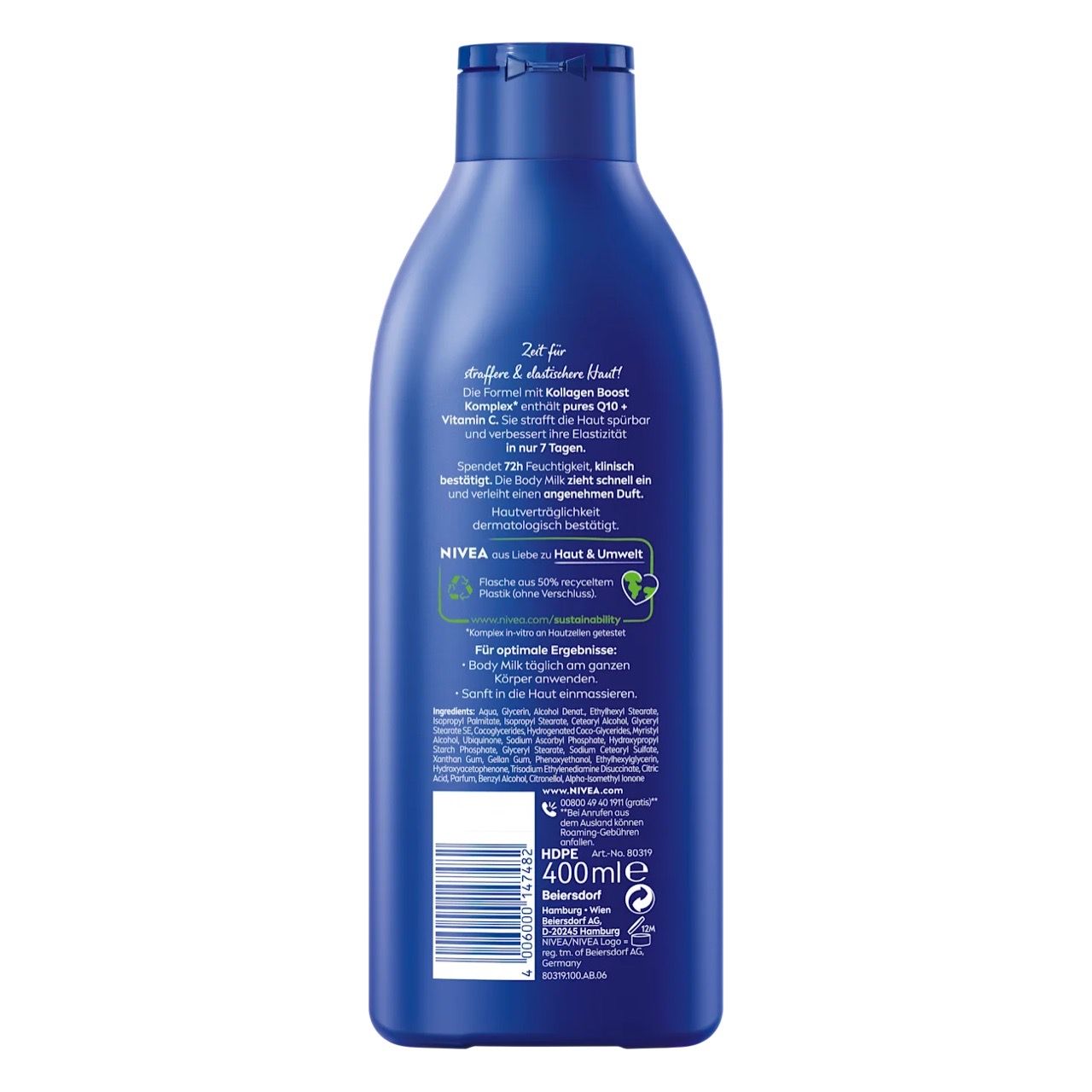 Dưỡng thể Nivea Q10 400ml xanh, dưỡng ẩm, chai 400ml 
