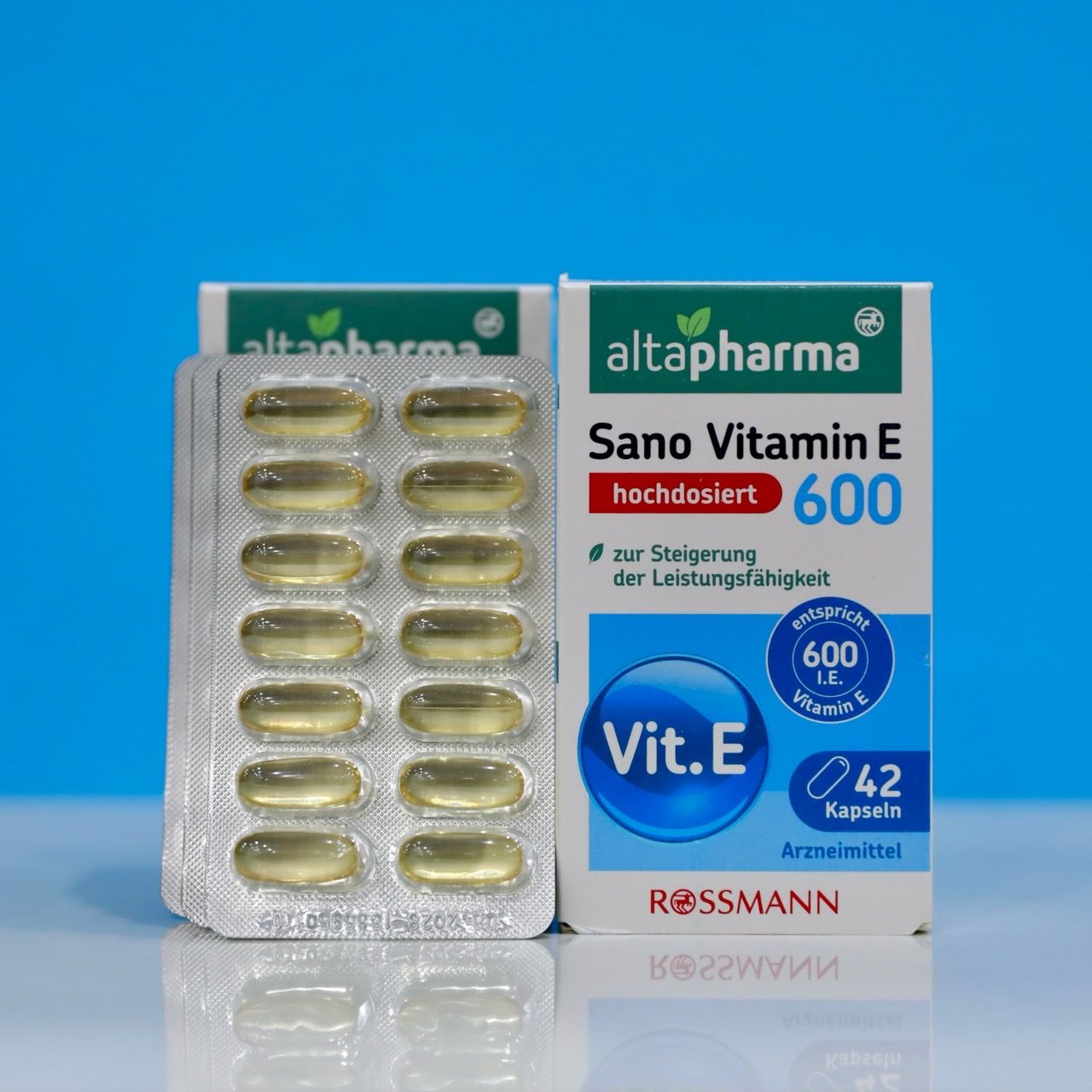  Viên uống Altapharma Sano Vitamin E 600 I.E hộp 42 viên bổ sung Vitamin E từ Đức 