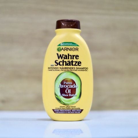  Dầu gội Garnier Wahre Schätze Avocado-Öl & Sheabutter – Dưỡng ẩm chuyên sâu cho tóc khô xơ, chai 250ml 