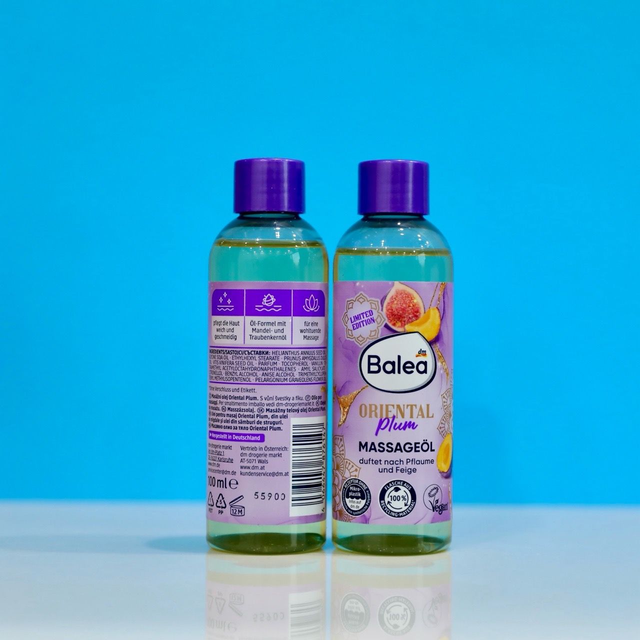  Dầu Massage Balea Oriental Plum 100ml – Hương Mận Thư Giãn, Dưỡng Da Mềm Mịn, Hàng Đức 