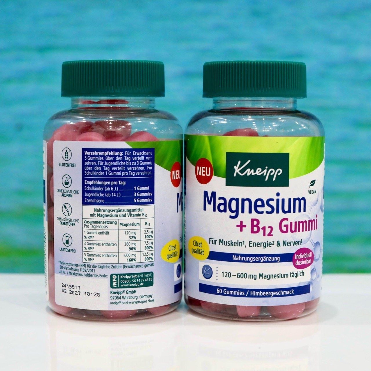  Viên nhai bổ sung Magie & Vitamin B12 Kneipp – Hỗ trợ năng lượng & cơ bắp – Hộp 60 viên 