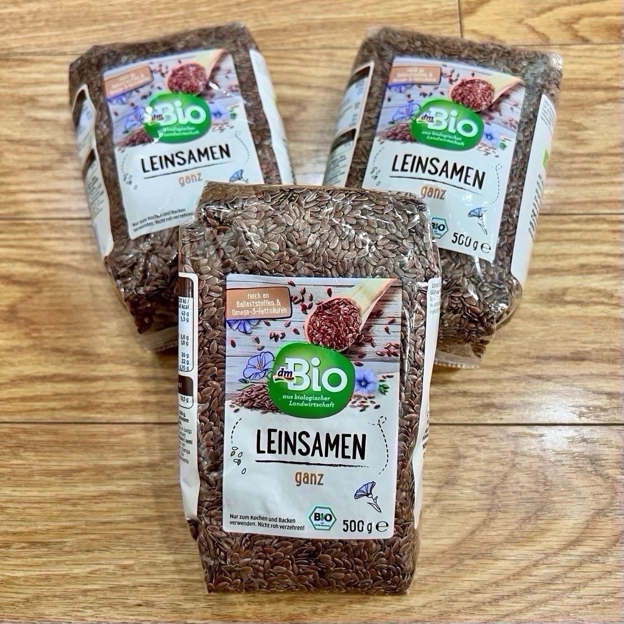  Hạt Lanh Nguyên Hạt dmBio Đức 500g – Thực Phẩm Hữu Cơ Bổ Sung Dinh Dưỡng 