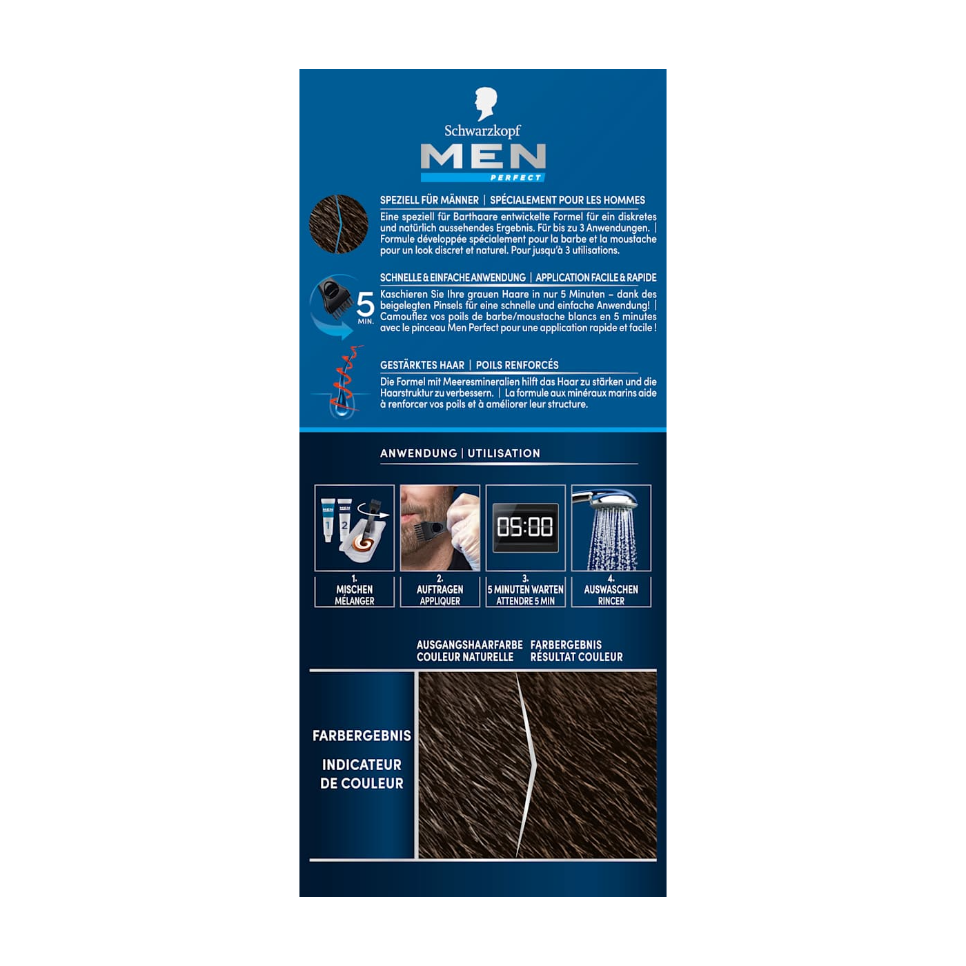  Thuốc nhuộm râu Schwarzkopf Men Perfect màu nâu đậm 80 – Dành cho nam 