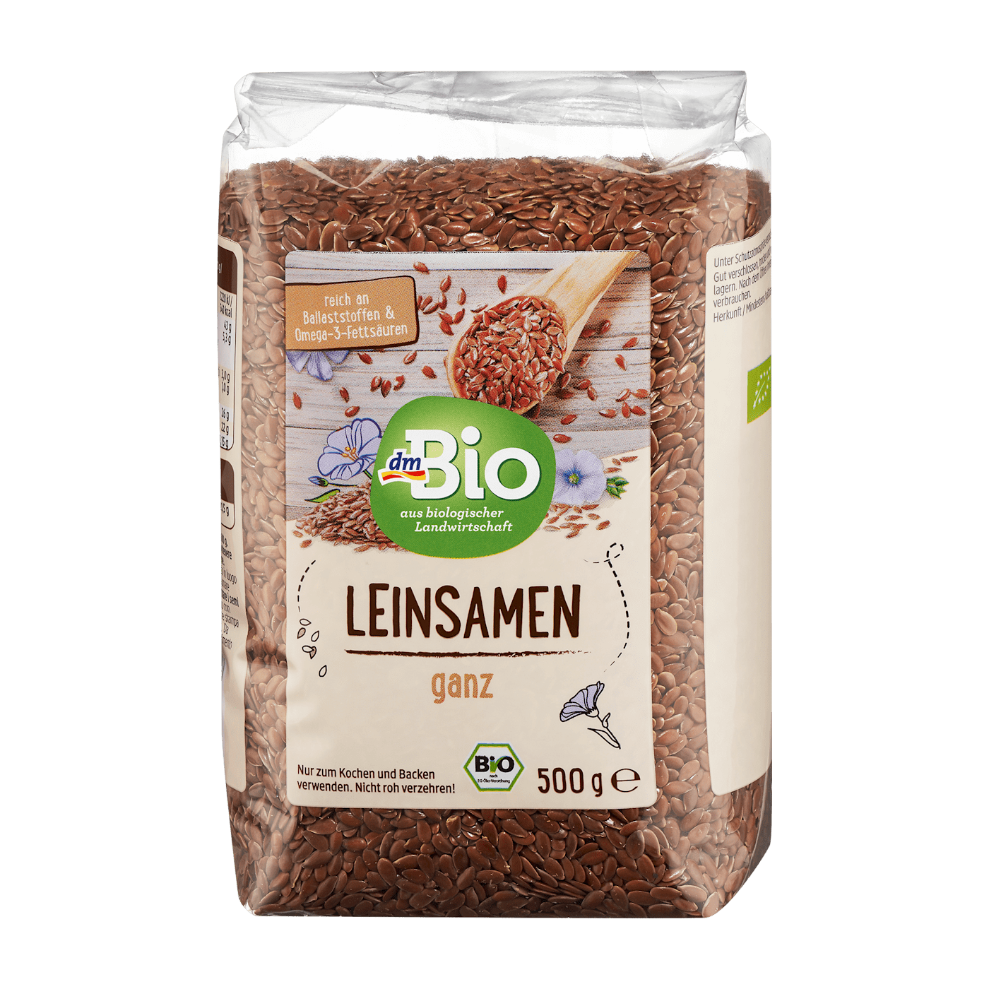  Hạt Lanh Nguyên Hạt dmBio Đức 500g – Thực Phẩm Hữu Cơ Bổ Sung Dinh Dưỡng 