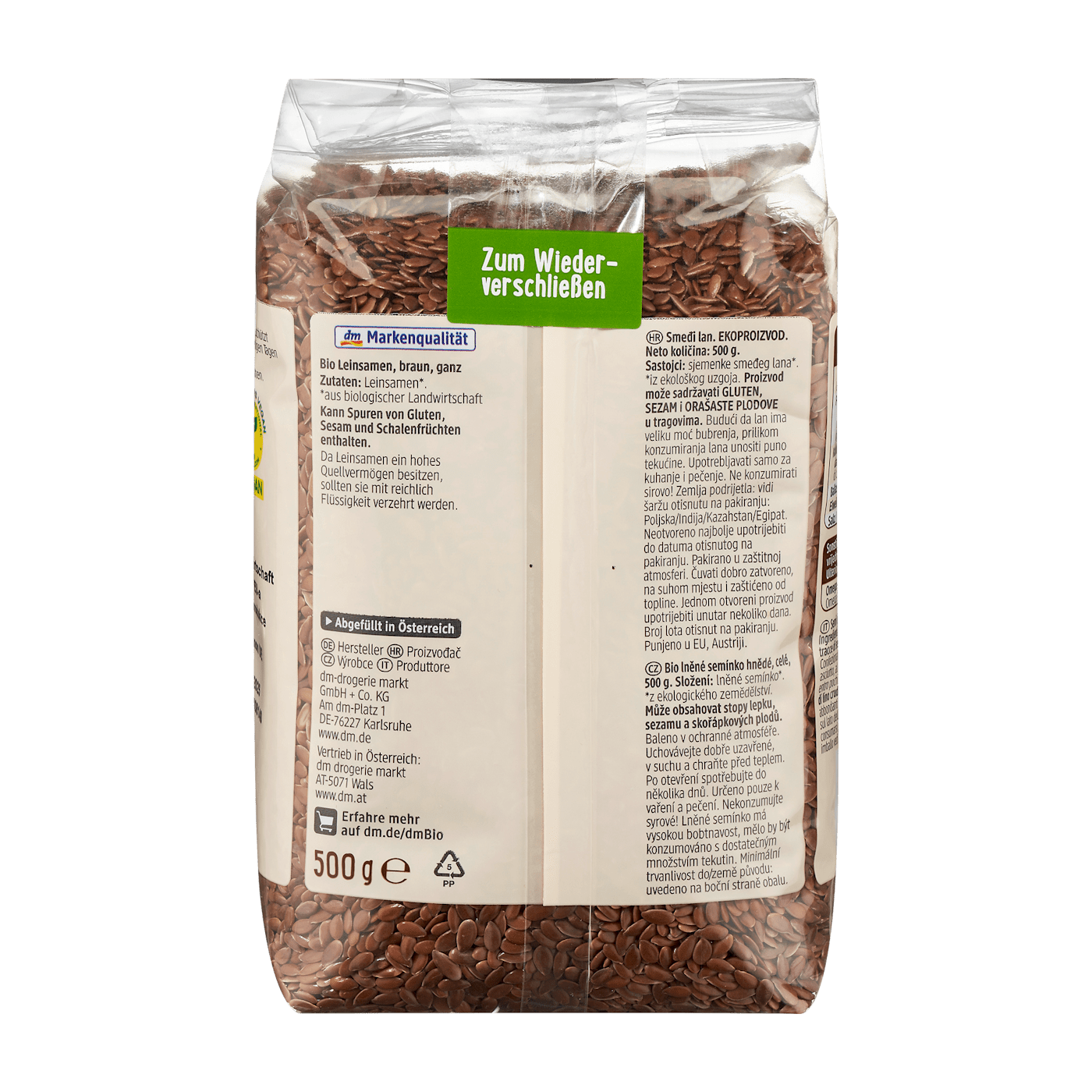  Hạt Lanh Nguyên Hạt dmBio Đức 500g – Thực Phẩm Hữu Cơ Bổ Sung Dinh Dưỡng 