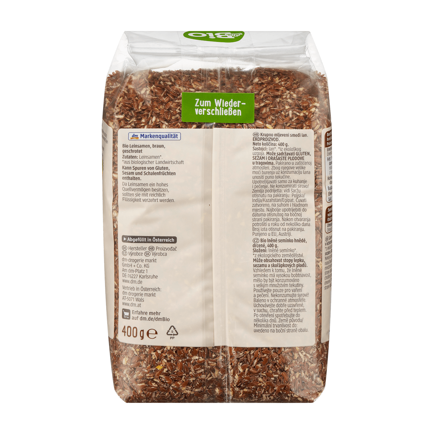  Hạt lanh xay hữu cơ DM Bio 400g – Nhập khẩu Đức 